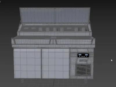 U-Line Pizza Prep Table Refrigerators Ucpt565-Ss61A 3D model