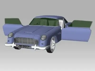 Aston Martin DB5 Low-poly 3D model