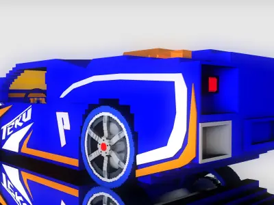 Minecraft Reverb Car 3D Model V1 Free 3D model
