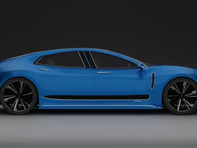 4 door sport sedan Free 3D model