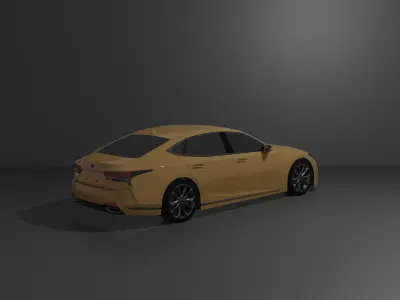 Lexus ls500 2019 Low-poly 3D model