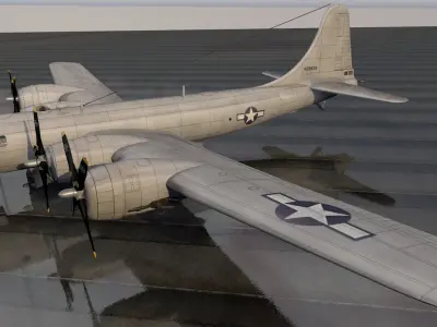 Boeing B-29N Superfortress - NUKE 3D model