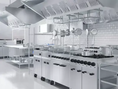 Commercial Kitchen 3D Model 3D model