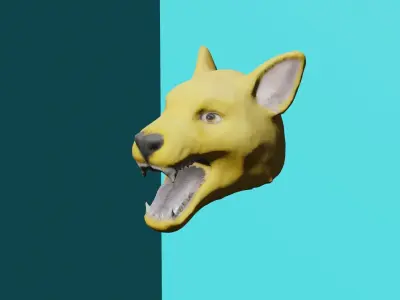 wolf head 3D model