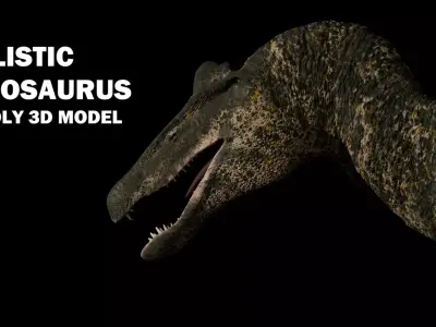 Spinosaurus Realistic 3D Model Low-poly 3D model