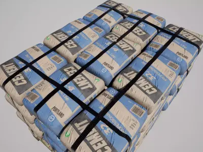 Brick Cement Pallet 3D model