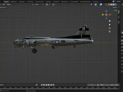 B-17G Flying Fortress Heavens Above 3D model