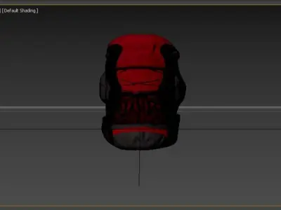 Game-Ready Low Poly Backpack Low-poly 3D model