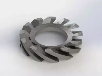 Teethed Washer DIN 6798 A Zn - Arruela Dentada DIN 6798 A Zn 3D model