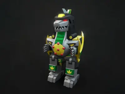 Chibi Dragonzord Free low-poly 3D model