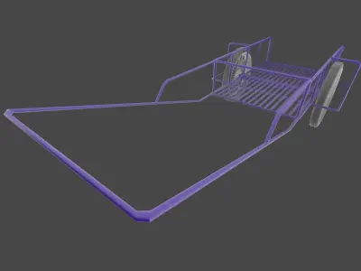 low-poly local thailand trolley model Low-poly 3D model