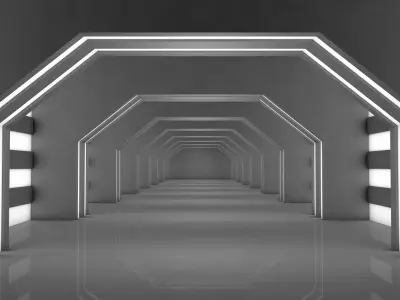 Sci Fi Corridor 3D model 185