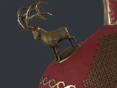 SubD Scythian Helmet 3D model