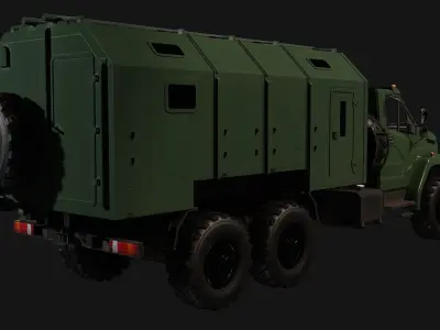 Ural Truck Low-poly 3D model