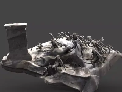 Graveyard zombies ground 3 3D model