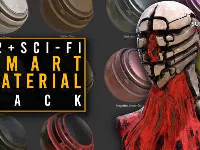 12 Creatures - Sci-fi Smart Materials Pack For Substance Painter Texture