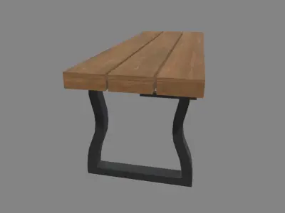 Low Poly Bench 03 Low-poly 3D model