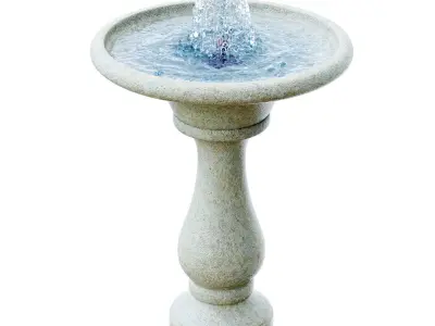 Chelsea Fleur De Lis Round Fountain 3D model