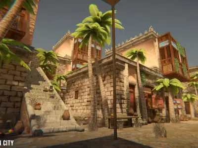 Eastern city - Grand bazaar 3D model