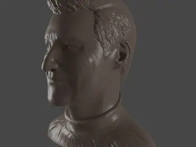 Male head Free 3D print model
