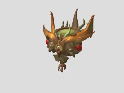 Colored Rooster by Tripo Free 3D model