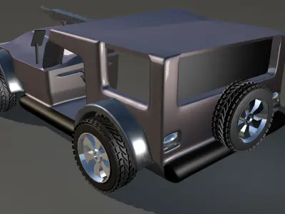 Best Wrangler Jeep 3dgame Low-poly 3D model