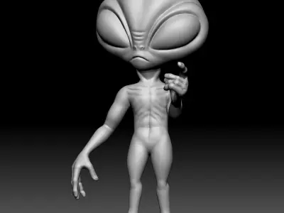 Alien Statue - 020 3D print model