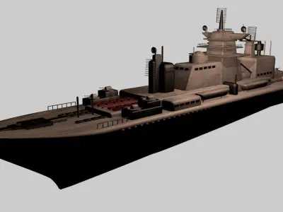  military cruiser 3D model