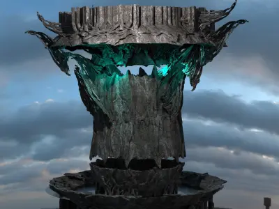 Dark root tree 5 3D model