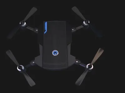Drone low poly Low-poly 3D model