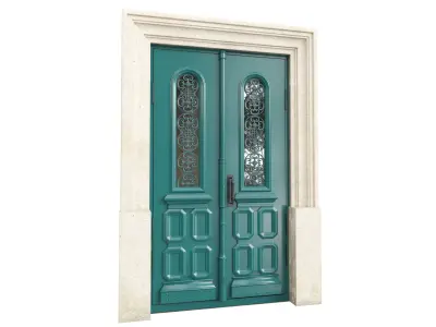Entrance classic door 114 3D model