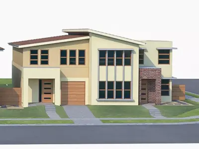 Townhouse 05 Low-poly 3D model