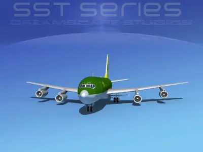 Boeing 707-320 SS TMA Lebanon 3D model