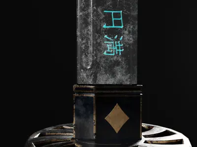 Low-Poly Katana 3d model by Nikdox Low-poly 3D model