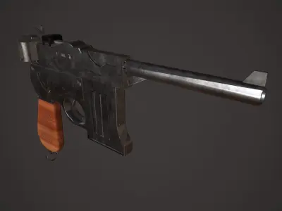 The Broadsider Infinite Gun - Bioshock - Lowpoly - Gameready Low-poly 3D model