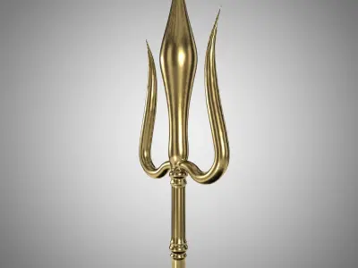 Trident - Trishulam Low-poly 3D model