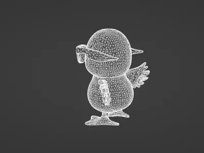 Cool Chick with Sunglasses - 3D Character Model 3D model