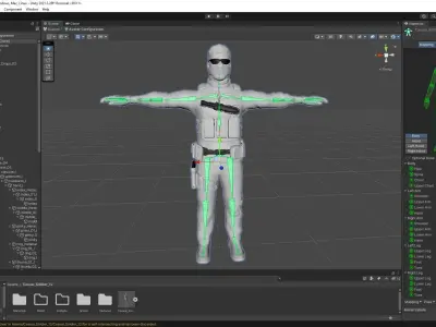 Casual Soldier 12 Low-poly 3D model