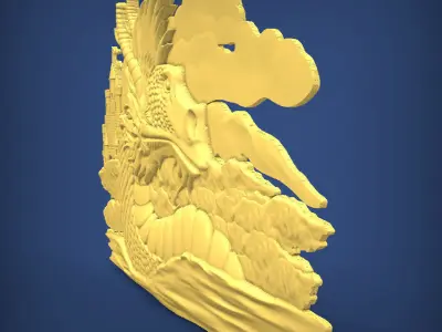 Carved panel painting STL 3D print model