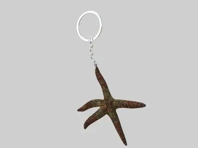 Starfish keychain 3D model