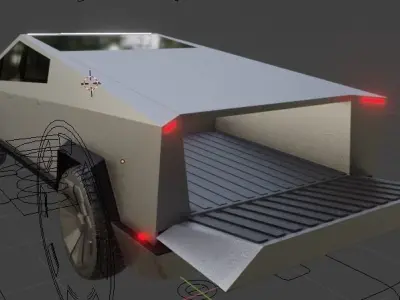 Tesla Cybertruck  Low-poly 3D model