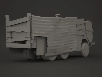Military armoured vehicle kit 03 Low-poly 3D model