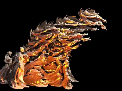 Dantes Inferno Ghost Archway Low poly Low-poly 3D model