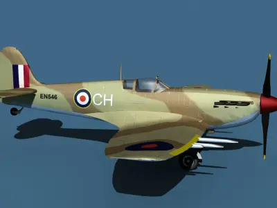 Supermarine Spitfire Mk5C V07 RAF 3D model