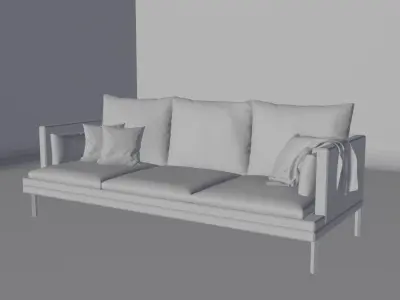 Hyper Realistic Couch Model Free 3D model