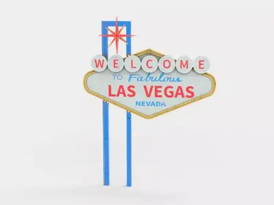 Las Vegas Sign Free low-poly 3D model