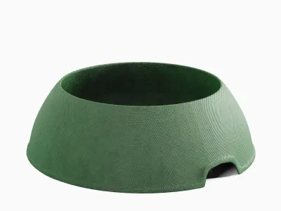 Plastic Dog Bowl A 02 Low-poly 3D model