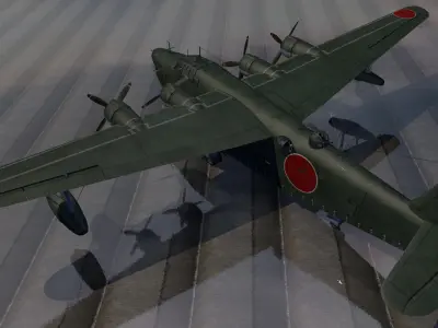 Kawanishi H8K2 Emily 3D model