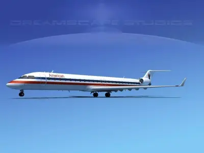Bombardier CRJ900 American Airlines 3D model