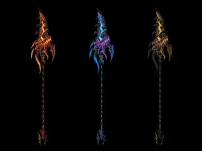 Infernal Spear Low-poly 3D model